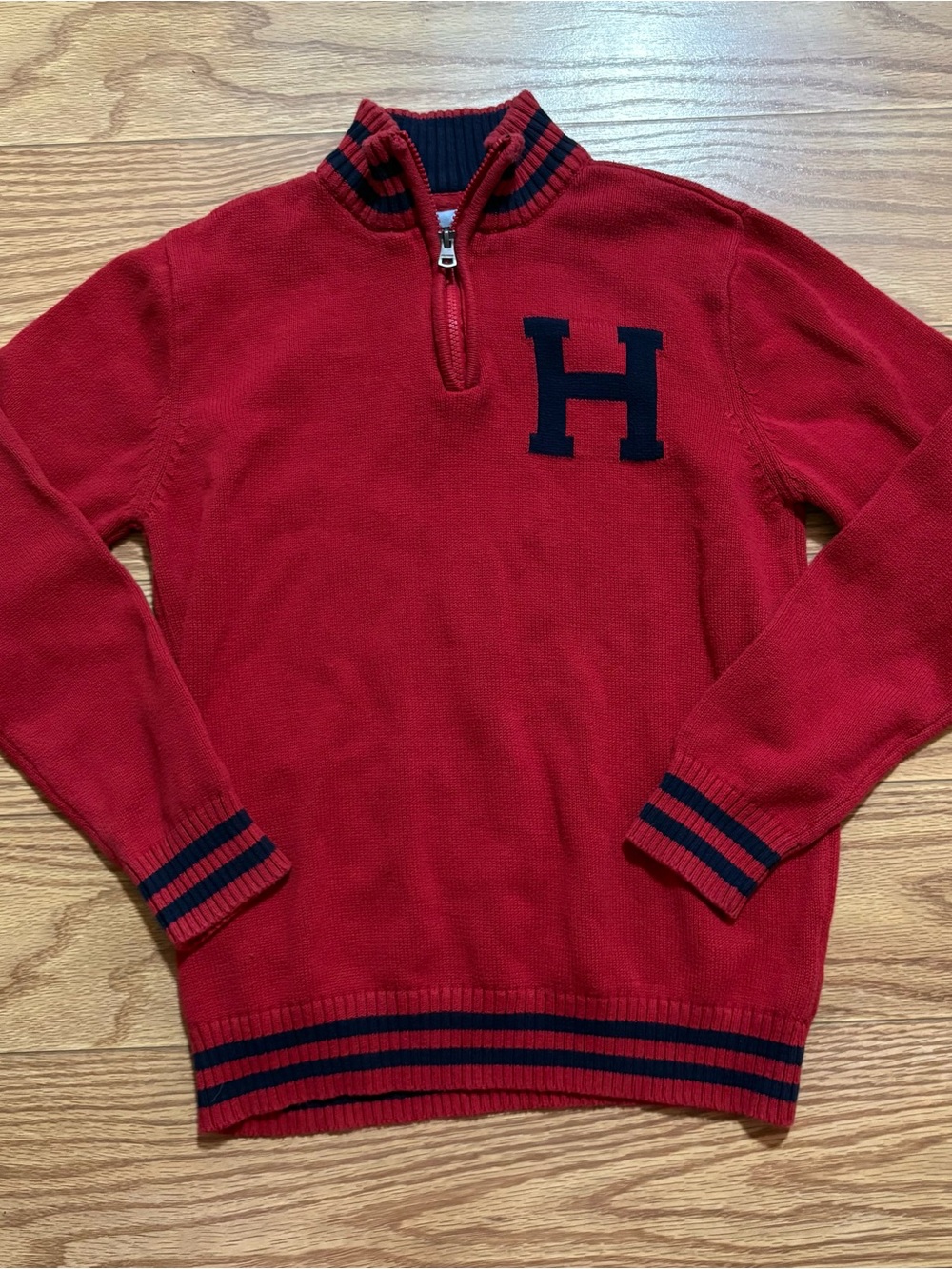 Tommy Hilfiger Boys Quarter Zip Sweater size Large 16/18 Preppy School